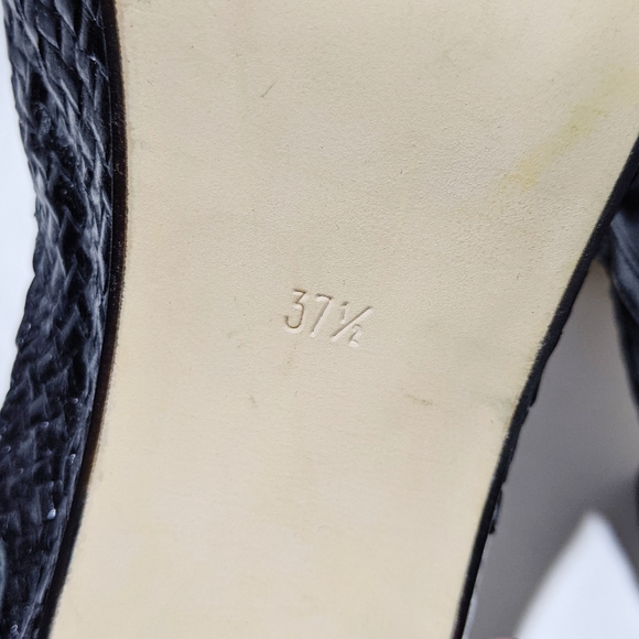 PONS QUINTANA High heels braided leather sandals - Picture 5 of 5